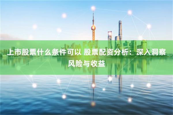 上市股票什么条件可以 股票配资分析：深入洞察风险与收益